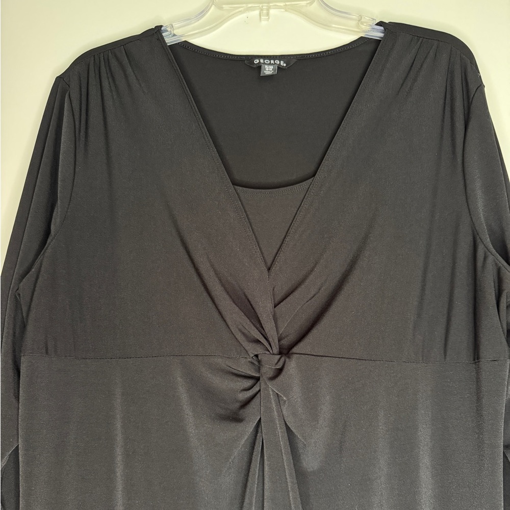 George Black Knot Front Dress